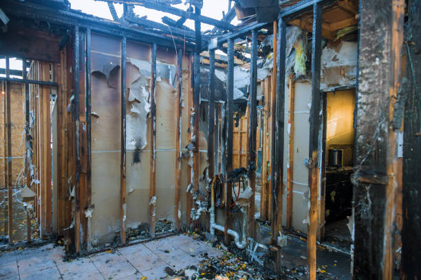Professional Fire Damage Removal technician working in North Pole, AK